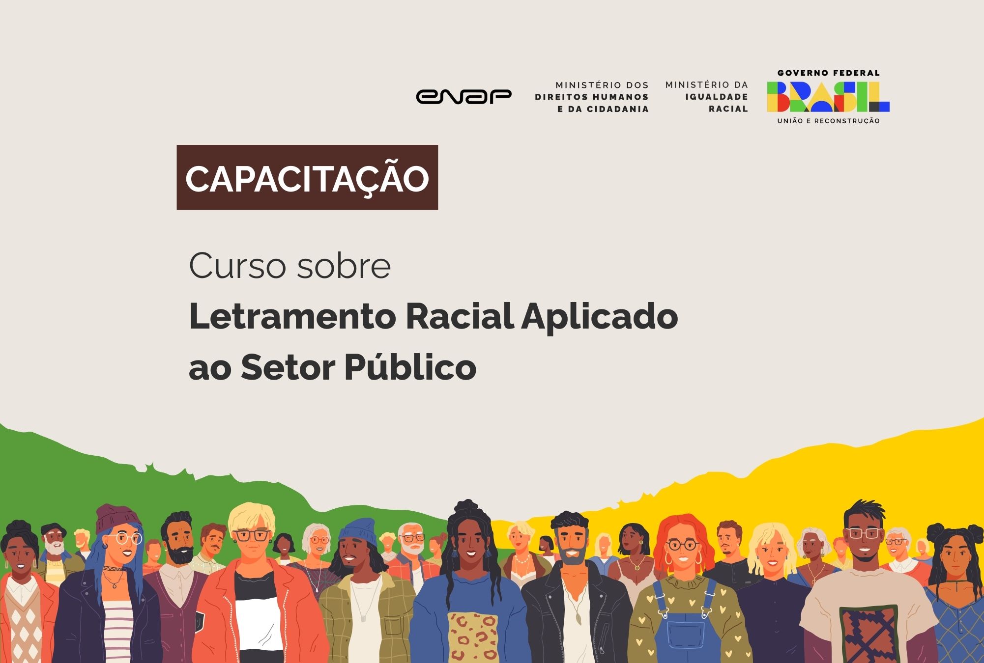 Curso gratuito irá capacitar agentes públicos sobre práticas antirracistas